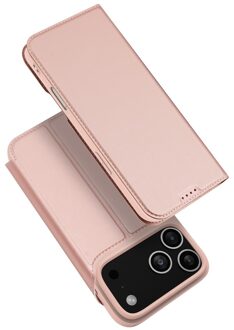 Dux Ducis iPhone 17 Pro Max hoesje - Slim bookcase - Rose Goud