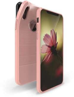 Dux Ducis iPhone X | Xs  TPU-siliconen Hoesje Geborsteld Rose