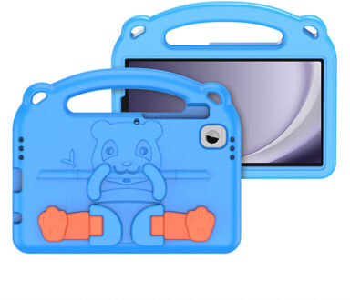 Dux Ducis Panda kidsproof backcover met standaard voor de Samsung Tab A9 / A7 Lite - Blauw - 8.7