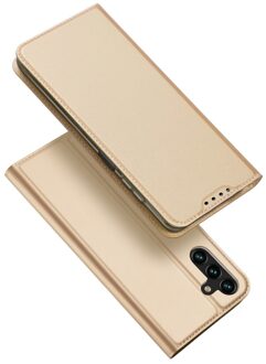 Dux Ducis Samsung Galaxy A14 4G - Slim bookcase hoesje - Goud