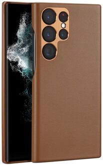 Dux Ducis Samsung Galaxy S23 Ultra - Grid Serie - Back cover hoes - Bruin