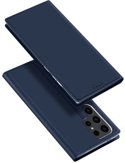 Dux Ducis Samsung Galaxy S24 Ultra - Slim bookcase hoesje - Donkerblauw
