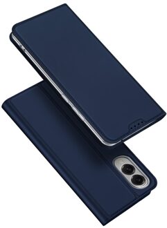 Dux Ducis Samsung Galaxy S25 Edge - Slim bookcase hoesje - Donkerblauw