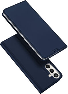 Dux Ducis Samsung Galaxy S25 FE - Slim bookcase hoesje - Donkerblauw
