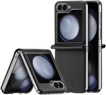 Dux Ducis Samsung Galaxy Z Flip 7 FE / Z Flip6 Leren hoes - backcover - Zwart