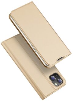 Dux Ducis Slim bookcase hoes - iPhone 14 Plus - Goud