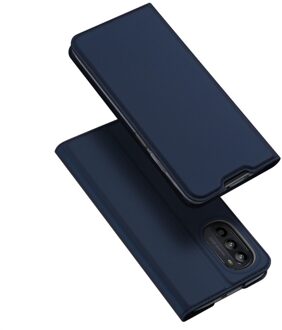 Dux Ducis Slim bookcase hoes - Motorola Moto G52 - Blauw
