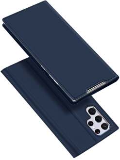 Dux Ducis Slim bookcase hoes - Samsung Galaxy S22 Ultra - Blauw