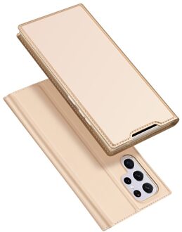 Dux Ducis Slim bookcase hoes - Samsung Galaxy S22 Ultra - Goud