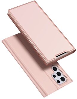 Dux Ducis Slim bookcase hoes - Samsung Galaxy S22 Ultra - Rose Goud