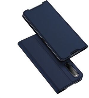 Dux Ducis Slim bookcase hoes - Sony Xperia 10 IV - Blauw Zwart