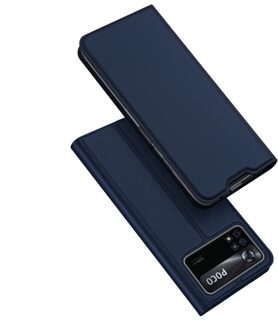 Dux Ducis Slim bookcase hoes - Xiaomi Poco X4 Pro 5G - Blauw