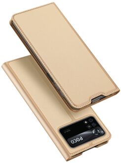 Dux Ducis Slim bookcase hoes - Xiaomi Poco X4 Pro 5G - Goud