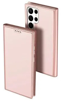 Dux Ducis Slim Softcase Bookcase voor de Samsung Galaxy S23 Ultra - Rosé Goud