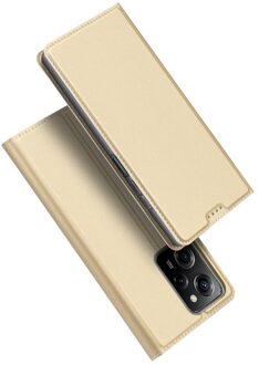 Dux Ducis Xiaomi Poco X5 Pro - Slim bookcase hoesje - Goud