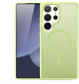 Dux Ducis Yind Samsung Galaxy S25 Ultra hoesje - slanke backcover met MagSafe ondersteuning - Lime Groen