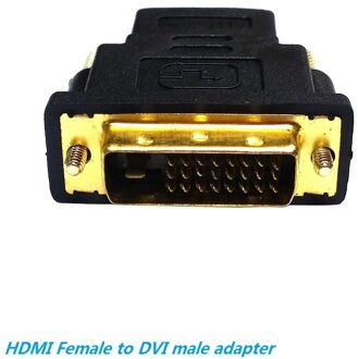 Dvi-d 24 + 1 pin naar hdmi vrouwelijke 19pin adapter gold plaat dvi-naar hdmi adapter
