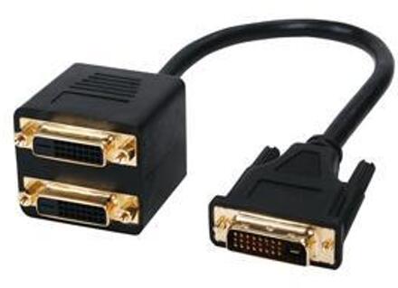 DVI-D Dual Link 24+1pins splitter - 0,10 meter