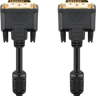 DVI-D Dual Link monitor kabel - verguld / zwart - 3 meter