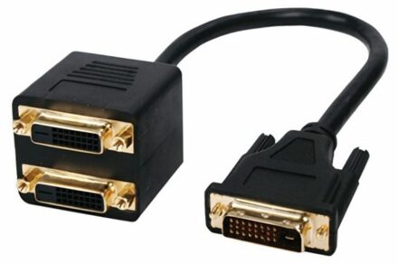 DVI-D Male 2x DVI-D Female cable