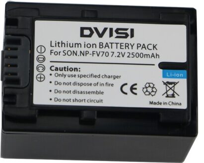 DVISI TOP 2500mAh NP-FV70 NP FV70 NPFV70 Camera Batterij voor Sony NP-FV50 FV30 HDR-CX230 HDR-CX150E HDR-CX170 CX300 Z1