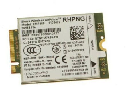 DW5811E 4G LTE NGFF WWAN Card for Latitude 7290 & etc, P/N:27F80 [DL002] - small