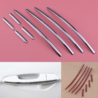 Dwcx 8Pcs Rvs Chrome Deurgreep Streep Trim Cover Fit Voor Ford Fusion Mondeo 1.5T