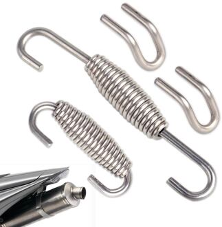 DWCX Motorfiets Rvs Uitlaat Montage Lente Draaibaar + Lassen Sluiting Kit voor Harley Honda Yamaha Kawasaki Suzuki
