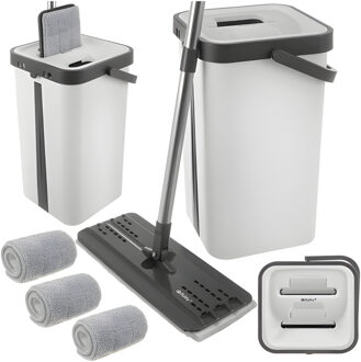 Dweil - 11L - wisser - 2 compartimenten - kunststof - microvezel pads