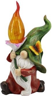 Dwerg Hars Ornament Tuin Dwerg Standbeeld Met Solar Led Licht Paques Tuin Decoratie Outdoor Sculpturen Пасхальный Декор