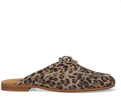 DWRS Fresno Leopard Instappers 28565-03-8808 Bruin maat