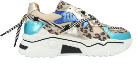 DWRS Jupiter Leopard J5554C-75-8353 Beige / Blauw-38 maat 38