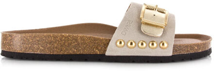 DWRS Label Dwrs java leren slippers leren slippers dames Beige - 37