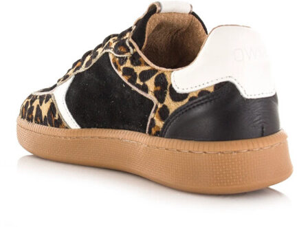 DWRS Label Dwrs mirabel leopard hair on lage sneakers dames Bruin - 39