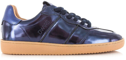 DWRS Label Dwrs poona navy metallic sneakers lage sneakers dames Blauw - 38