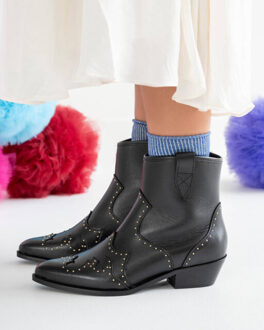 DWRS Label Enkel laarsje lyon studs b63 Zwart - 40