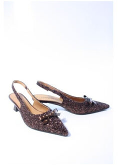 DWRS Label Evia glitter slingback Bruin - 39