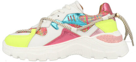 DWRS Label Kids jupiter tweed j5554kc-02-5377 roze / geel - maat 30 Veelkleurig