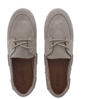 DWRS Label Latty dames veterschoen | dames | maat: | suede Beige - 38