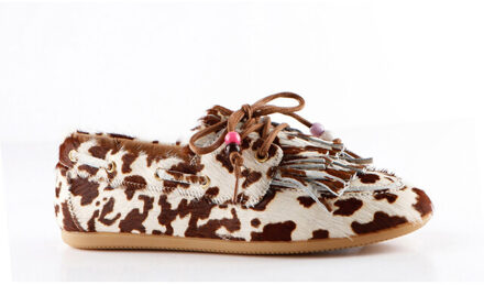 DWRS Label Latty fringes cow hair on Beige - 40