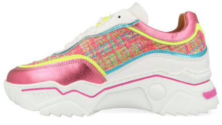 DWRS Label Moon tweed j6536-03-57 / geel Roze - 38