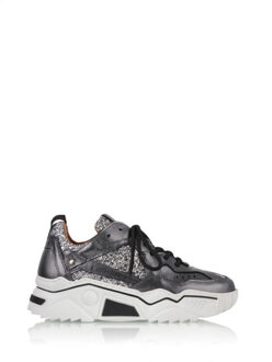 DWRS Label Pluto glitter leer combi dark/silver j5217-49 3338 Grijs - 40