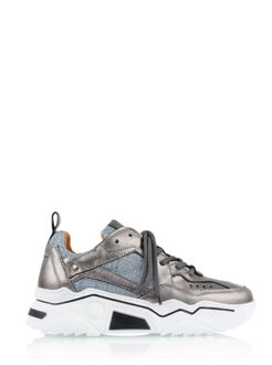 DWRS Label Pluto leer combi j5217-67 steel - maat 38 Grijs