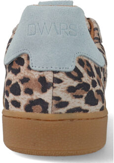 DWRS Label Poona leopard b11456-54-8368 beige / lichtblauw - maat 42