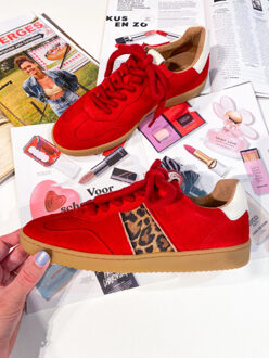 DWRS Label Poona leopard - maat 37 Rood
