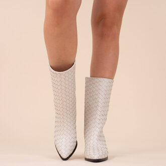 DWRS Label Samara 271079 braided offwhite dames maat: leer - maat 39 Beige