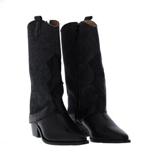 DWRS Label Shetland denim dames laars | dames | maat: | combinatie Zwart - 38