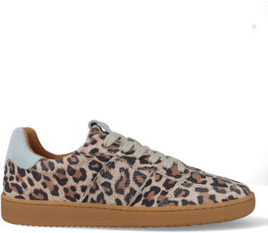 DWRS Poona Leopard B11456-54-8368 Beige / Lichtblauw-39 maat 39 Licht blauw