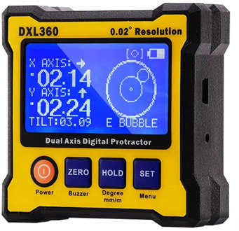 DXL360 Dual-axis Digital Display Level Gauge Angle Protractor Electronic Inclinometer Angle Meter Mini Level Magnetic Base Sale