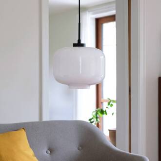 Dyberg larsen Arp hanglamp, zwart, glas, Ø 30 cm zwart, wit